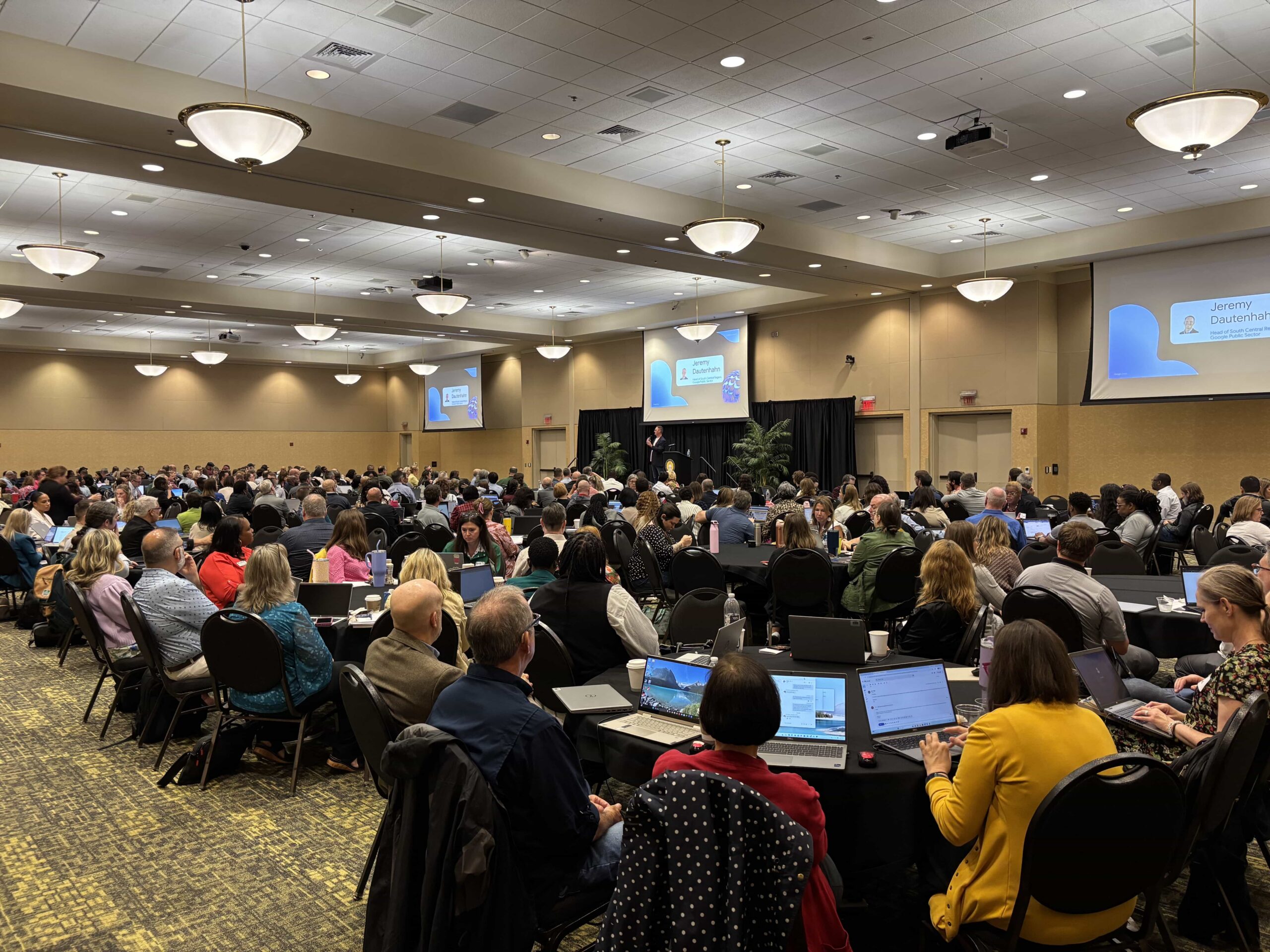 450 Mississippi leaders from education government military and industry at MAIN Google AI convening at University of Southern Mississippi Thad Cochran Center