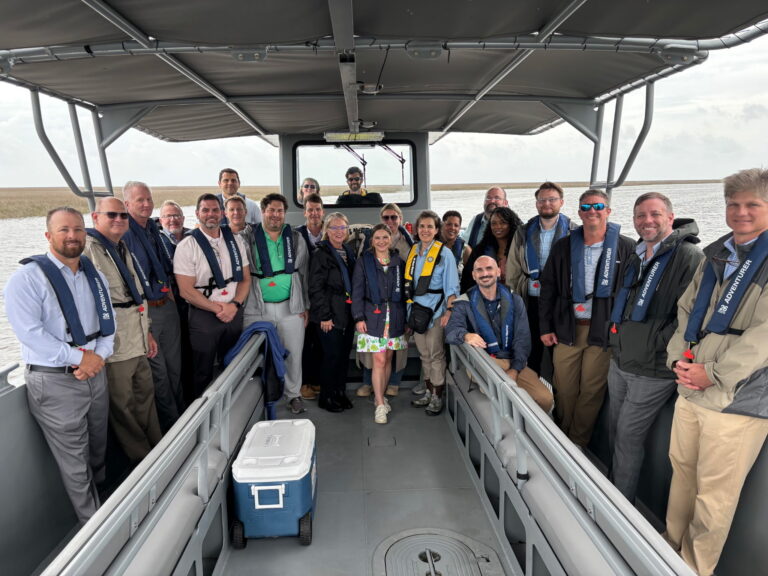 GCBC Masters Leadership Class participants gather during a June 2026 regional field study on the Mississippi Gulf Coast.
