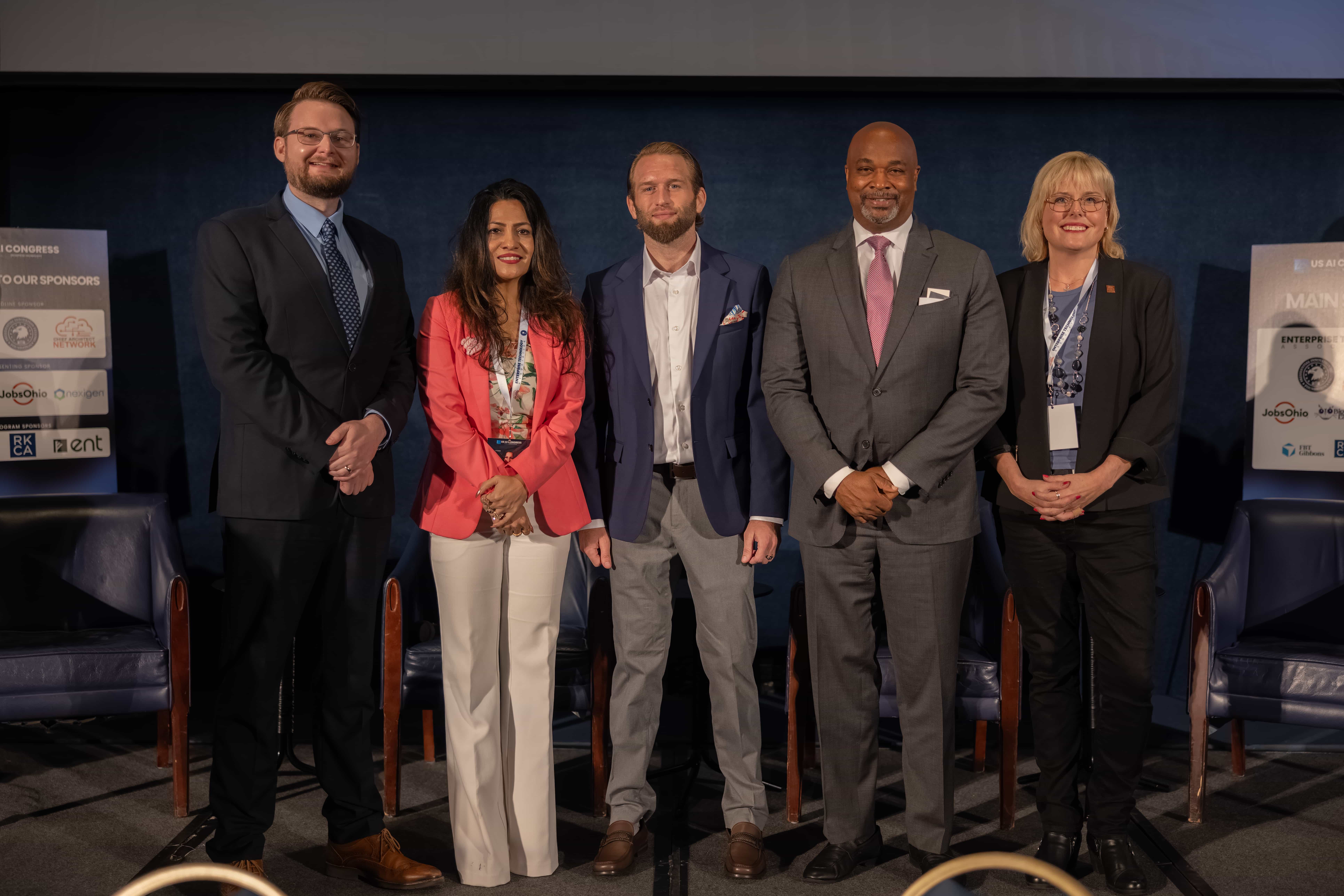 US AI Congress fireside panelists after the discussion