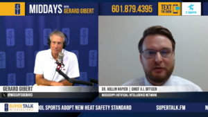 Dr. Kollin Napier discusses American AI leadership and Mississippi’s statewide AI strategy with Gerard Gibert on SuperTalk Mississippi’s MidDays
