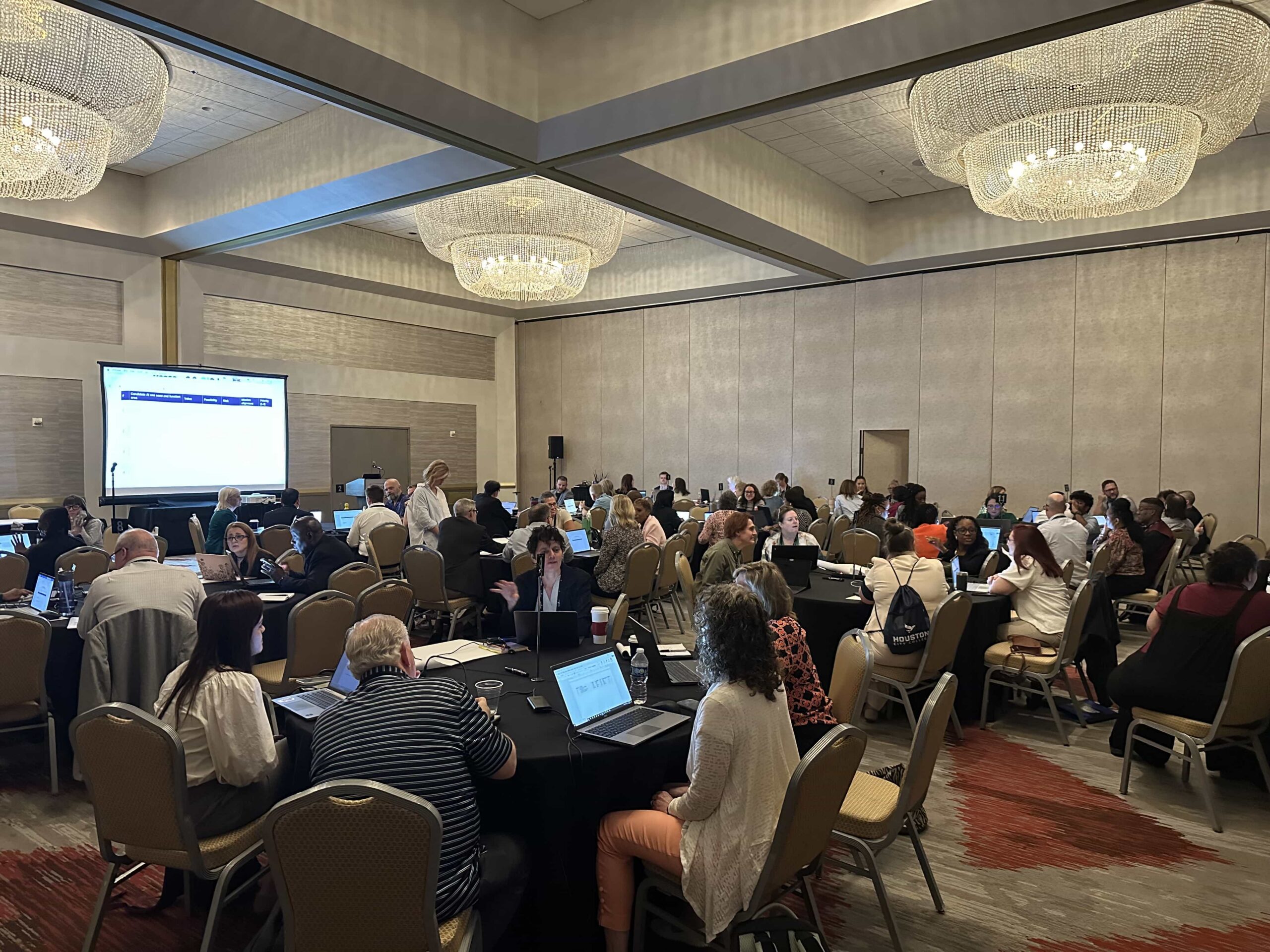 SACSCOC Summer Institute participants collaborate on AI use cases and implementation plans on July 21, 2026