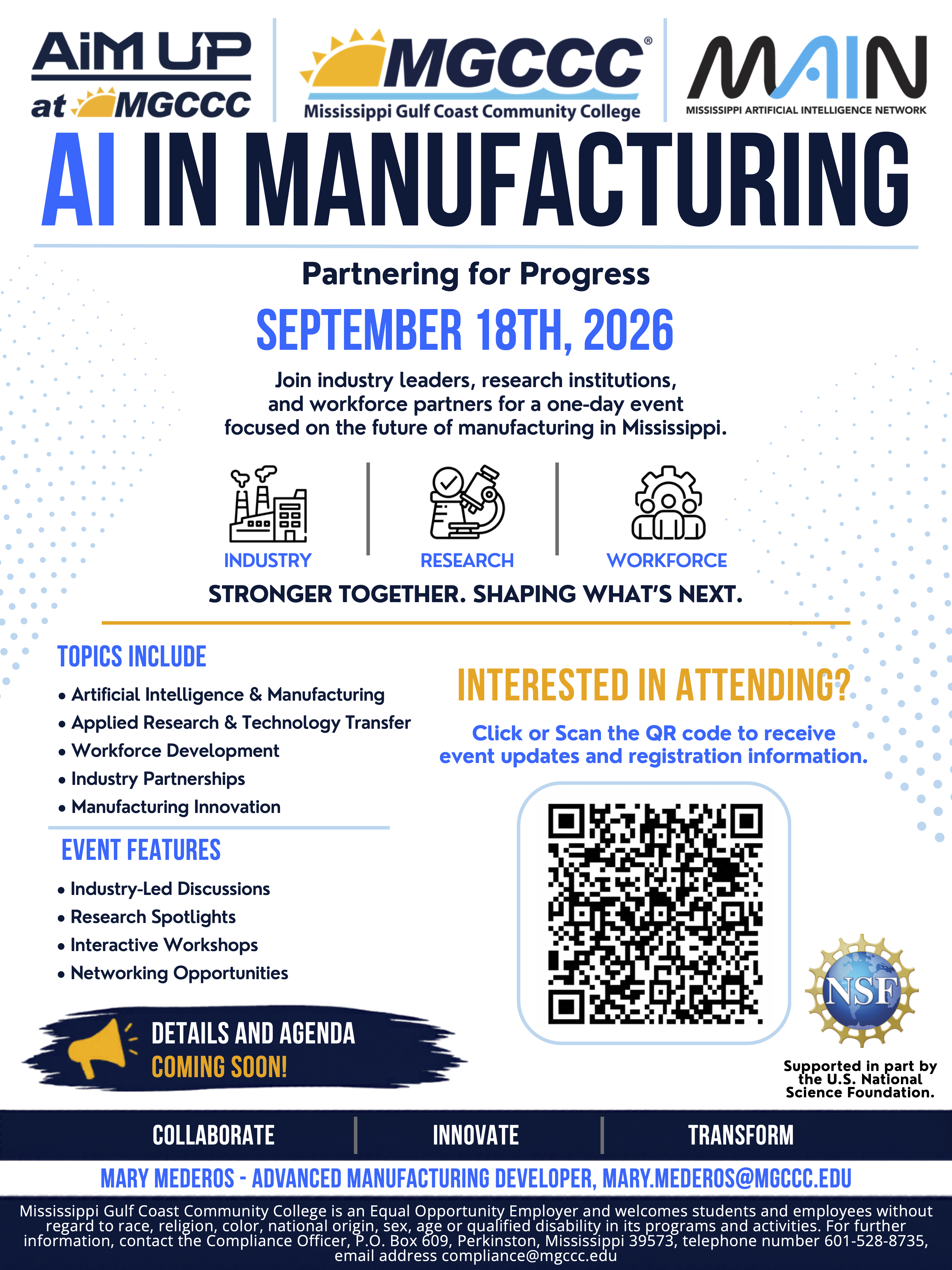 AI in Manufacturing Day event flyer