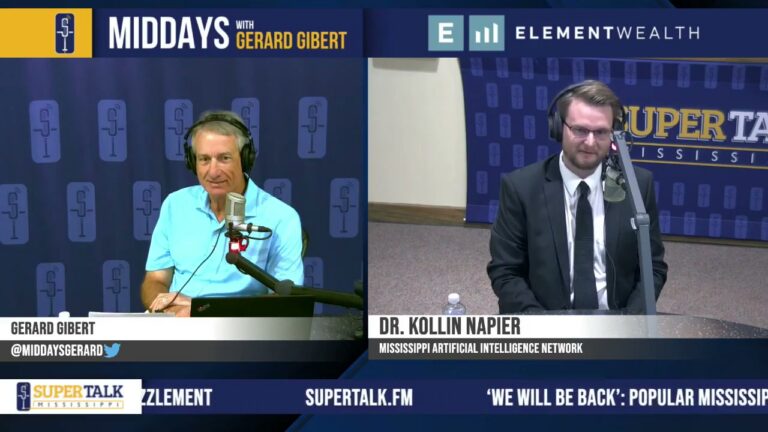 SuperTalk Mississippi host Gerard Gibert interviews Dr. Kollin Napier about MAIN and artificial intelligence.