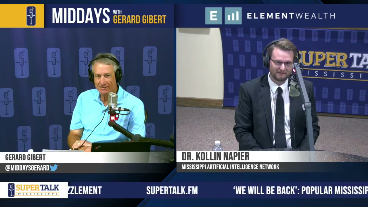 SuperTalk Mississippi host Gerard Gibert interviews Dr. Kollin Napier about MAIN and artificial intelligence.
