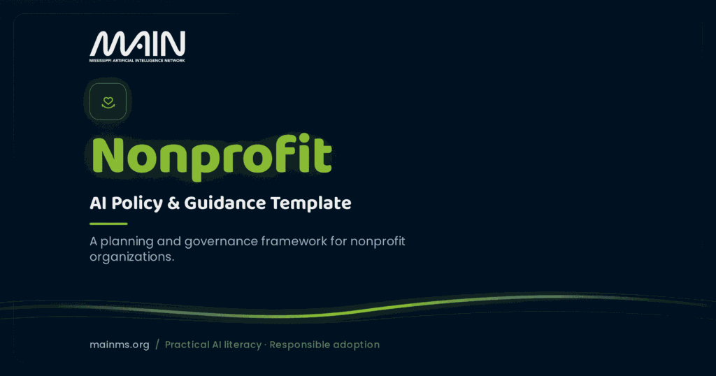 MAIN nonprofit AI policy and guidance template