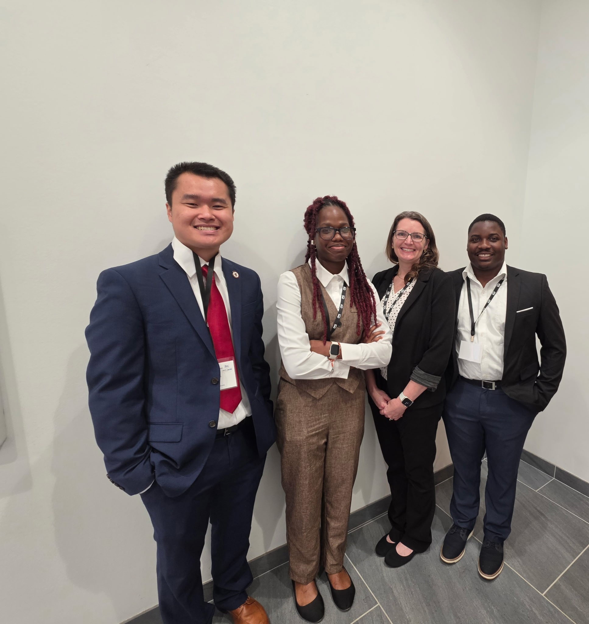 Members of an individual student project team at the 2026 Mississippi AI Innovation Hub Showcase.