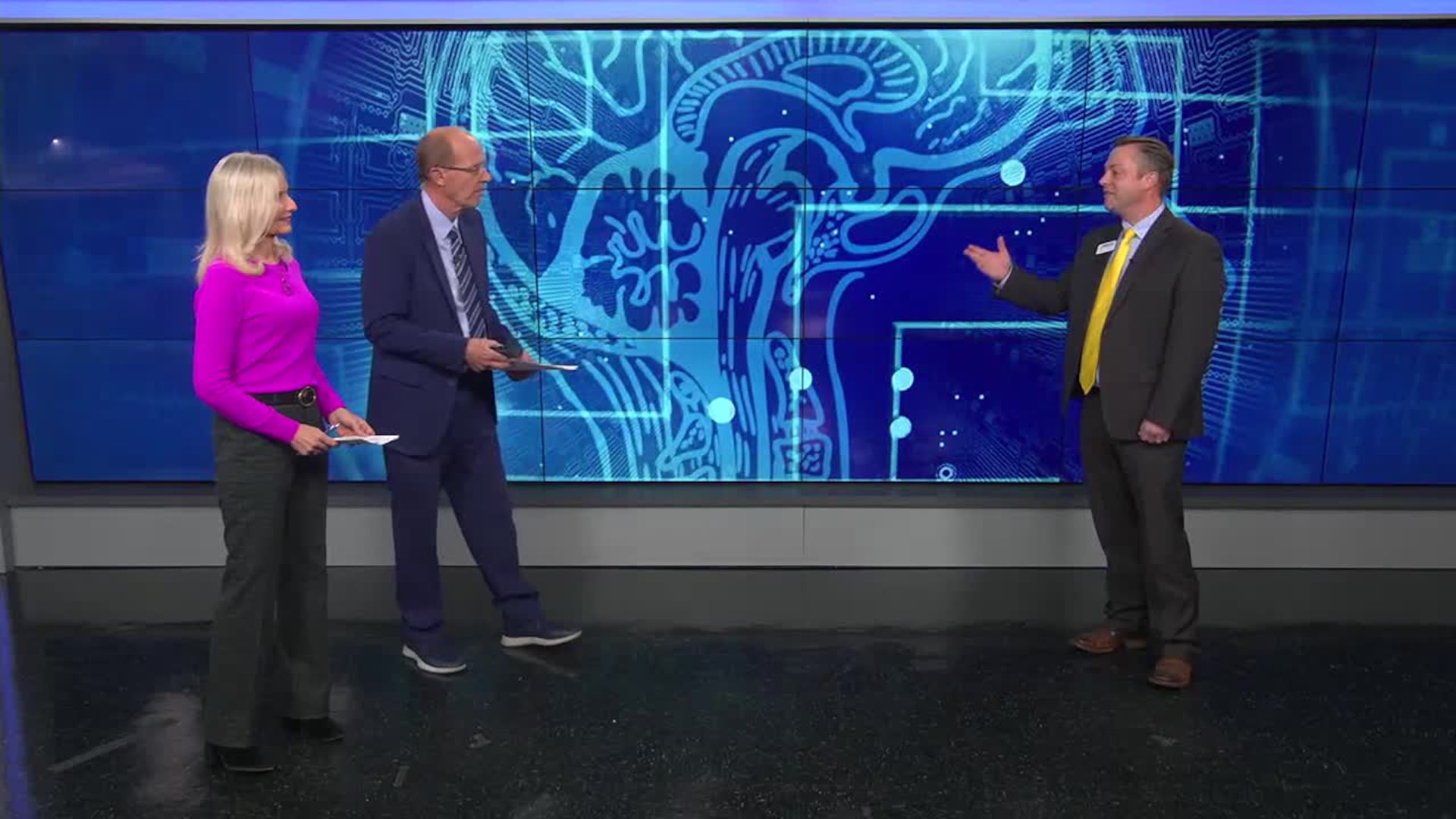 WLOX studio interview about artificial intelligence programs at Mississippi colleges